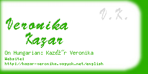 veronika kazar business card